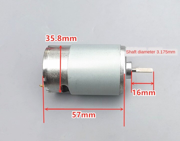 [High-Speed] 550 Motor DC7.2V DC Motor Forward And Reverse with Heat Dissipation Fan High-Power Motor Tool