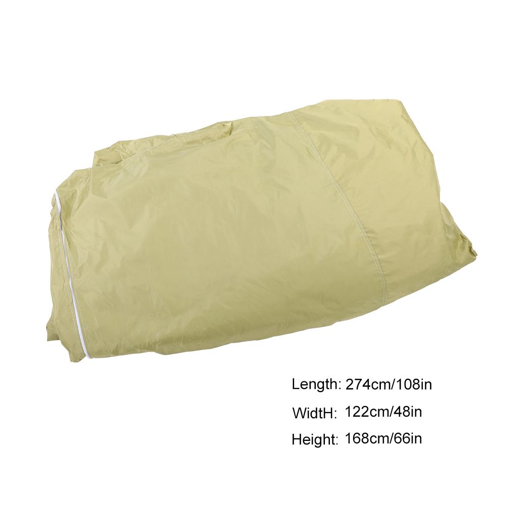 4 passagerer 274 x 122 x 168cm s vandtæt golfvogns opbevaringscover lynlås bildetektor golf cart storage cover til ez go club car