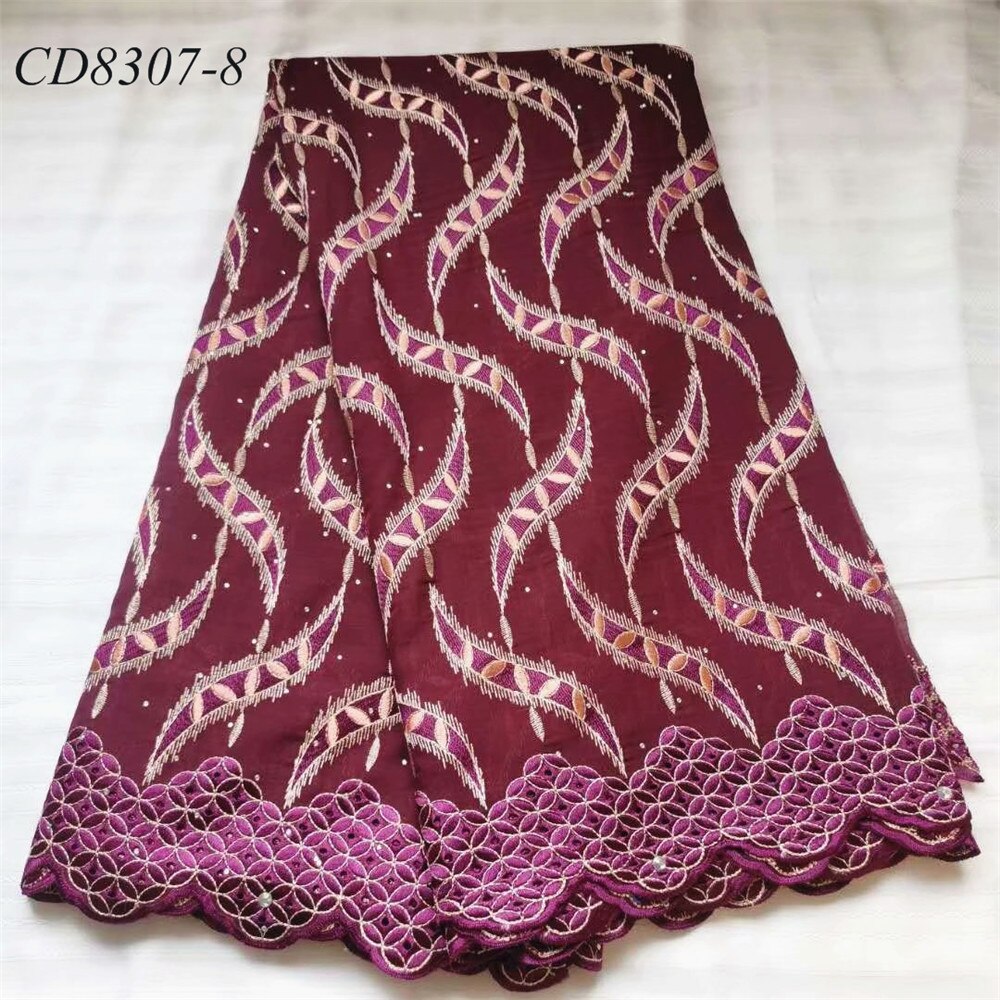 Cd8307 tungt vand grønne afrikansk schweizisk bomuld blonde stof 5 yards fancy blonder: 8
