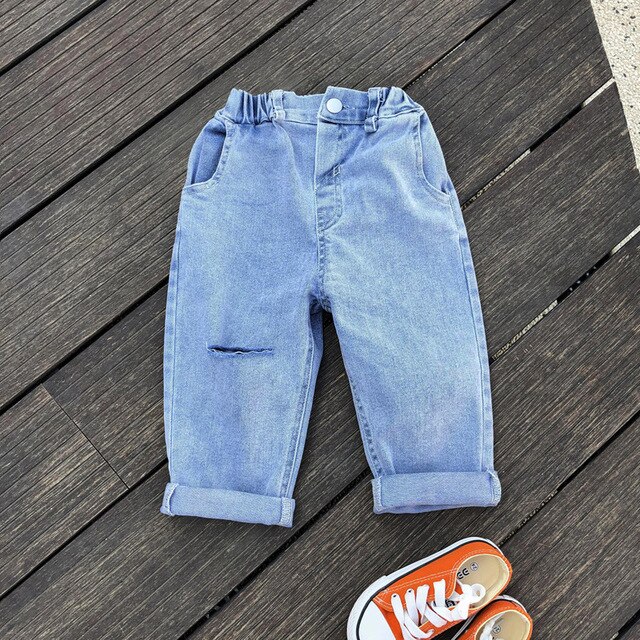 baby gutter jeans vår høst jeans til gutt 2 3 4 5 6 år smålåve barnebukser låve denim bukser bukser