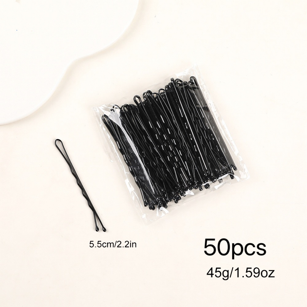 100 pièces épingles à cheveux, 2.2 "noir épingles à cheveux Kit épingles à cheveux pour femmes filles enfants Salon de coiffure maintien sécurisé vague pince à cheveux: BLANC