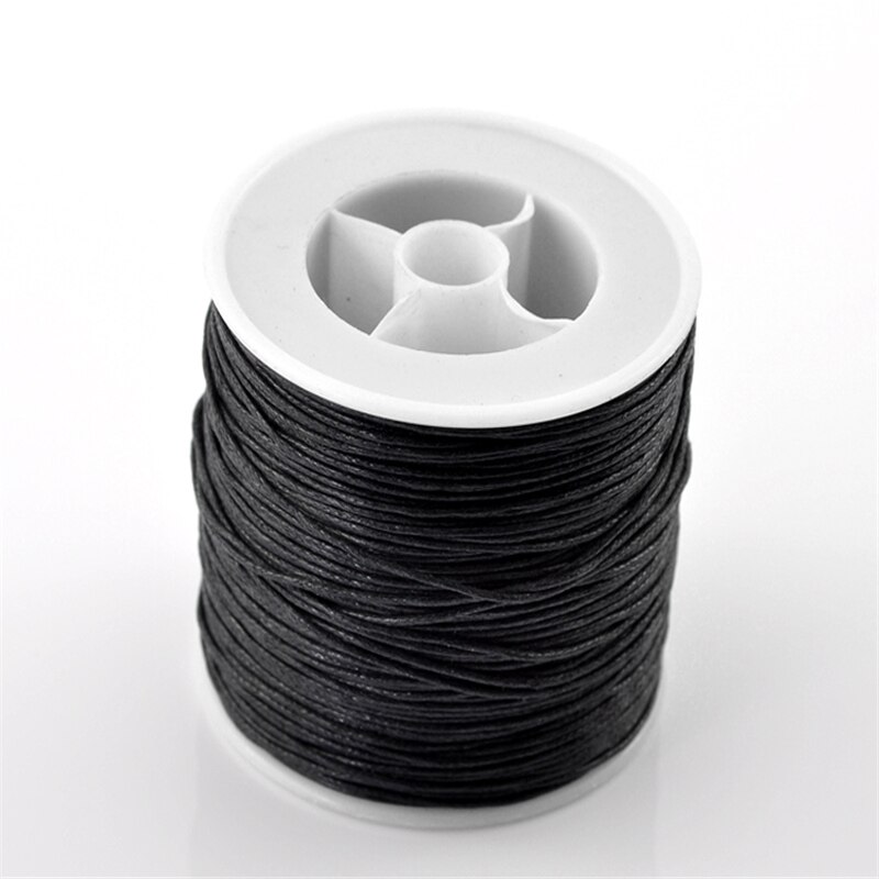 80 Meter Doreen Doos Zwart Waxed Katoenen Koord 0.5Mm Dia. Voor Diy Armband/Ketting Sieraden Maken Accessoires (B21508)