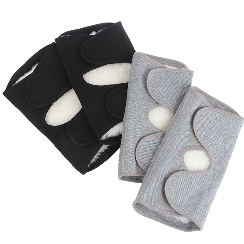 Rodilleras de lana de carbón de bambú, Protector para las rodillas, calentadores de lana, soporte grueso para rodilla, protección contra la artritis