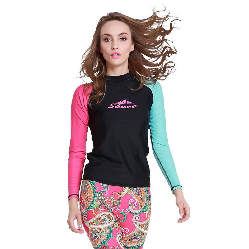 Vrouwen Smoothies Sleek Lange Mouw Rashguard Zon Beschermende Rash Guard