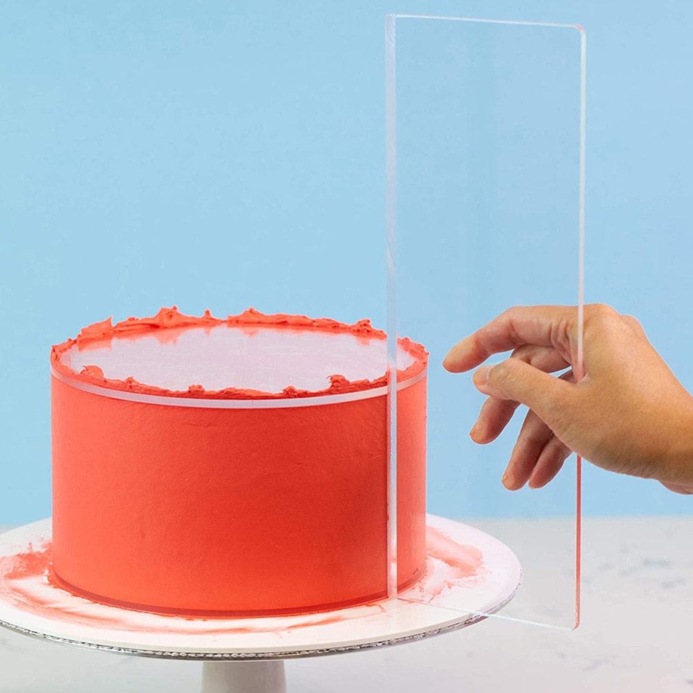 transparent Kuchen Creme Schaber Kuchen, Der Schaber Rechteckigen Acryl Kuchen Backen Werkzeug Kuchen Schaber Für Bäckerei 12 Zoll 14 zoll