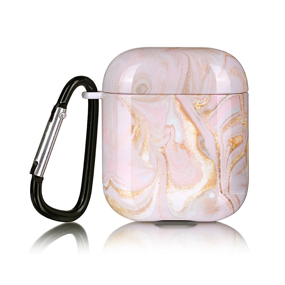 Marmor mønster etuier til airpods 1 2 øretelefon cover sødt cover til apple airpods 2 air pods 1 shell ærme coque: 08