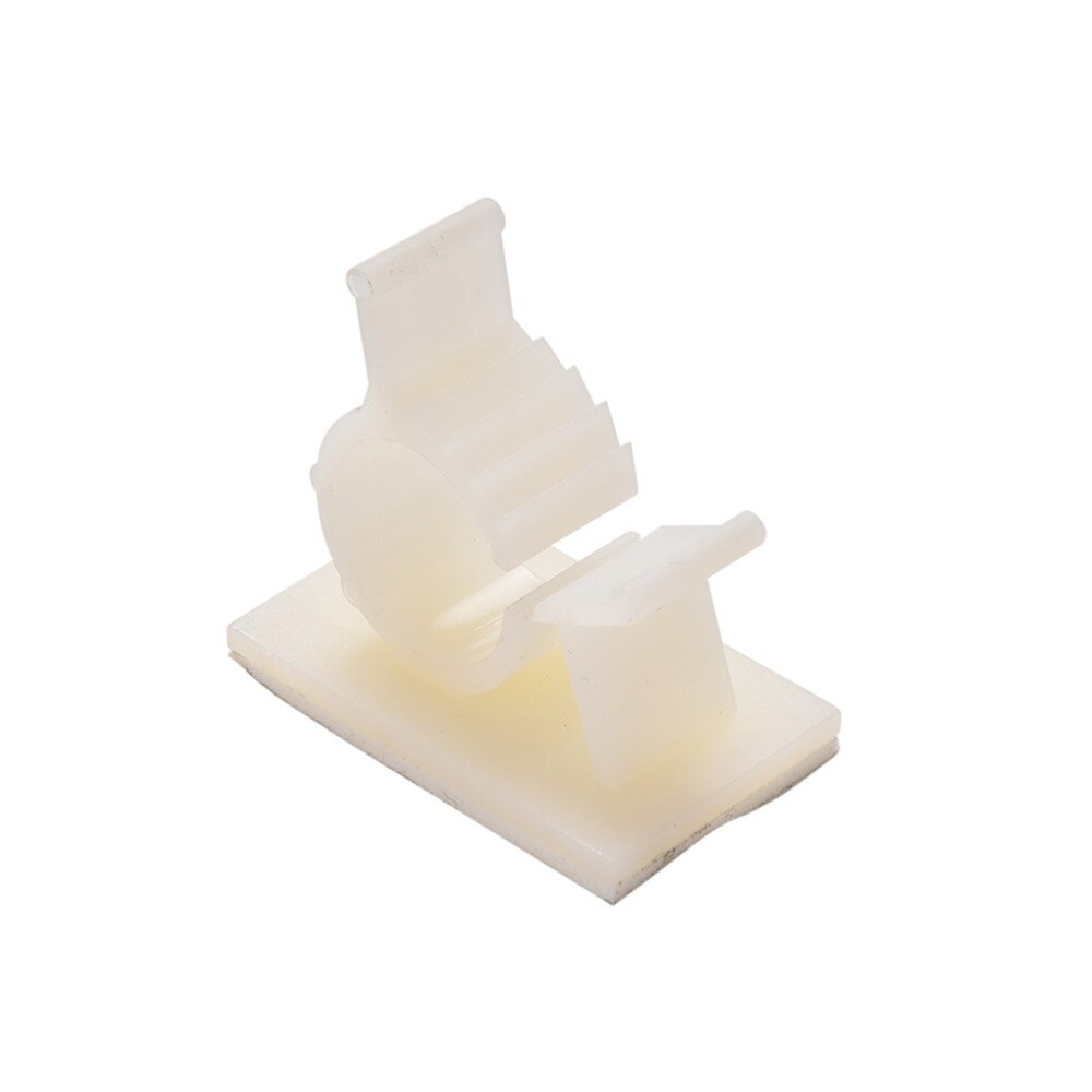 10Pcs 10Mm Verstelbare Kabel Clips Klemmen Fit Wit Zelfklevende Nylon Draad