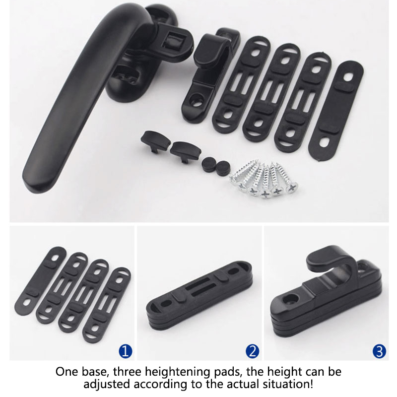 Handle Door and Window Lock Casement Window Aluminum Alloy Left/right Hand Lock Handle Handle Solid Window Black, White XD