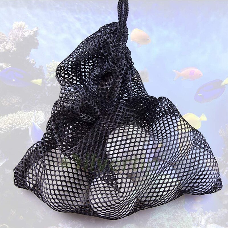 1Pc Aquarium Gittergewebe Medien Filter Taschen dauerhaft Mehrweg Fische Panzer Taschen mit Kordelzug Mehrzweck Gittergewebe Nylon Taschen