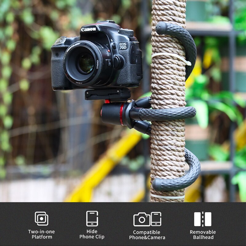 Ulanzi MT-11elastyczny statyw ośmiornica robić smartfona lustrzanka DSLR, statyw podróżny Vlog statyw 2 w 1