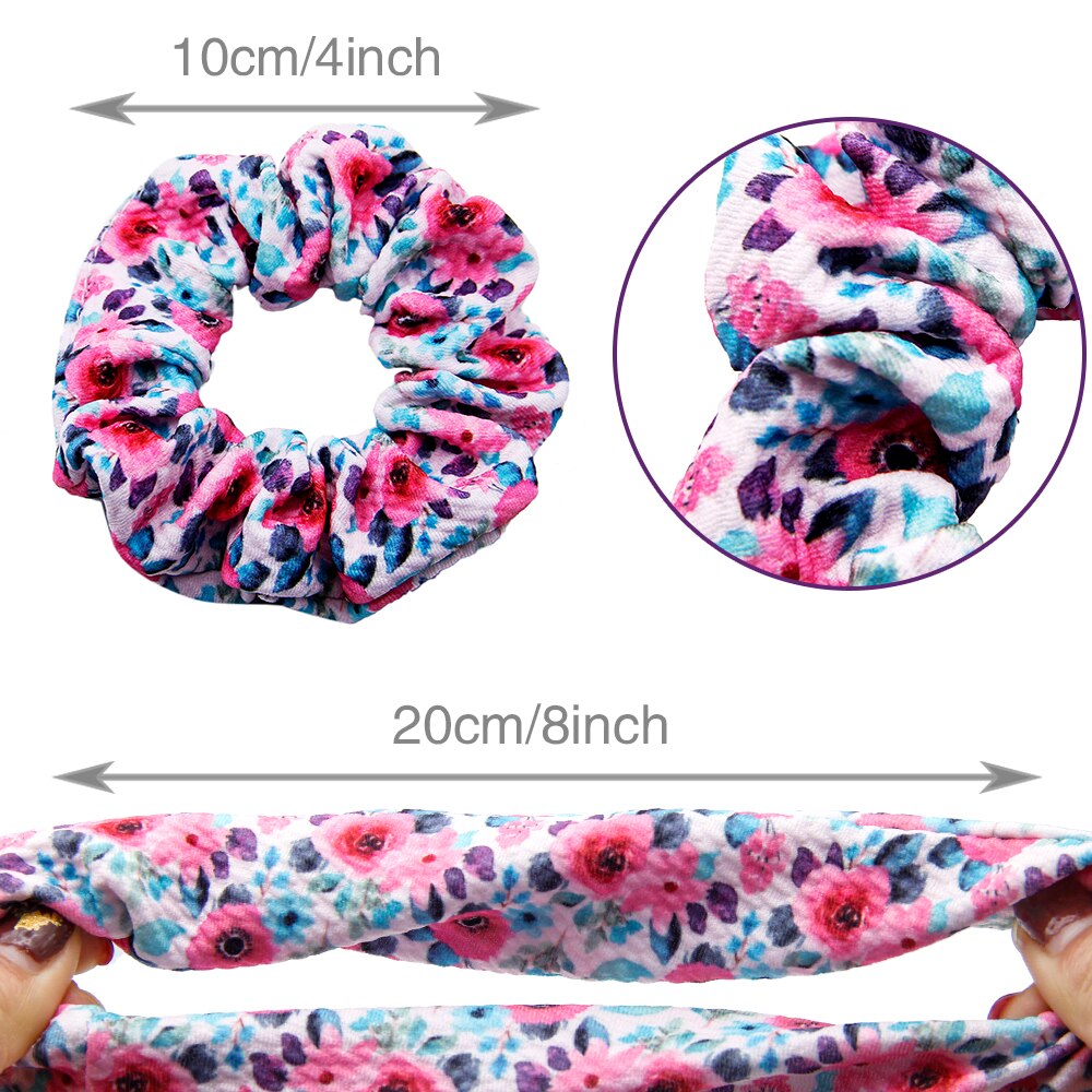 Trykt bullet liverpool hår scrunchies 1 stk, stretchy hestehaleholder, hårbåndtau for kvinner jente, stoff scrunchies ,,1 yc 10475: 1103693001