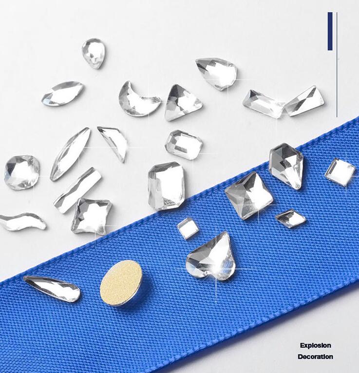 16 Stijl S/L-Steentjes, Speciale Vormige Non Fix Steentjes, 20Pcs Plaksteen, crystal Clear Nail Art Rhinestones