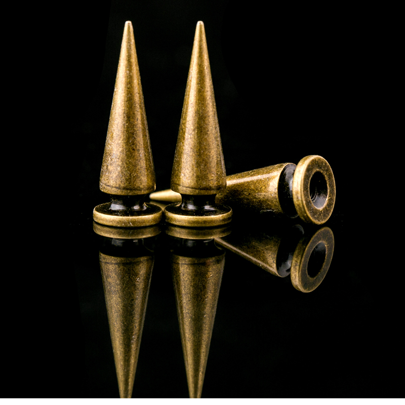 Cone Screwback Spikes Studs diy punk spikes Rock Cone Screwback Rivets Studs Spikes For Clothes Clothing Shoes Bags Leathercraft: Bronze / 26mm