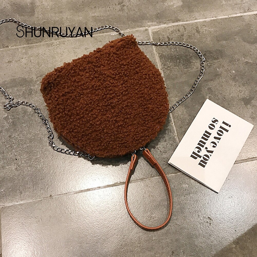 Shunruyan damväska vintage filt skal handväska axelväska crossbody väska damväska klänning