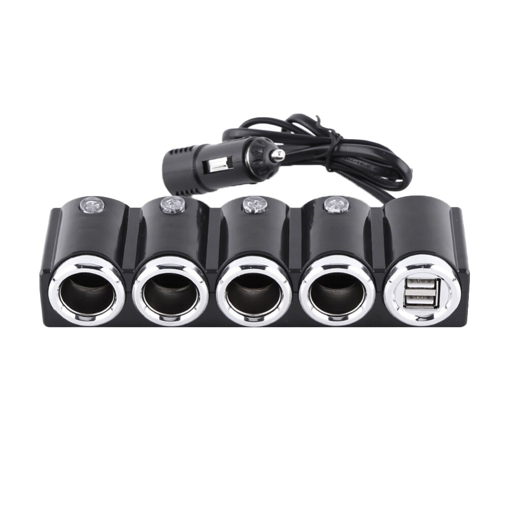 1 to 4 12v dubbele usb-auto-sigarettenaansteker-splitter, autolader, autolader-scheider met onafhankelijke schakelaar voor telefoon