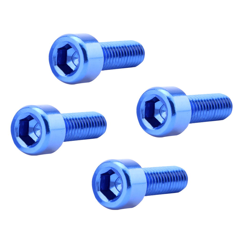 4 Pieces Silver Water Bottle Cage Bolts Holder Screws Hex Socket Screws Bicycle Accessories Install Bike Bottle Cage Rack: Blue