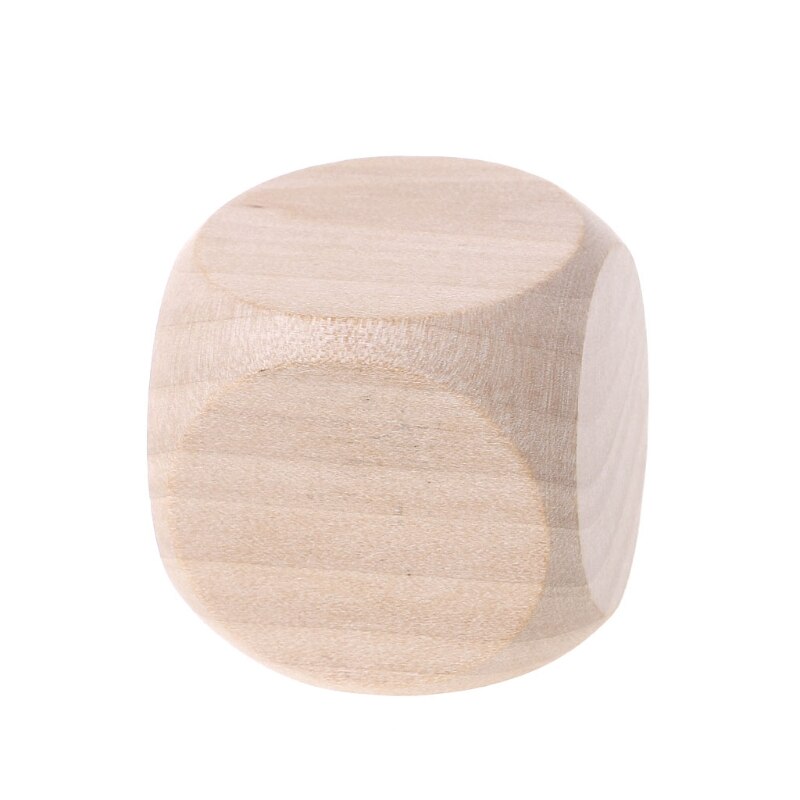 40mm Blank Holz Würfel Kid Spielzeug Druck Gravur Schreiben Malerei DIY Familie Spiel