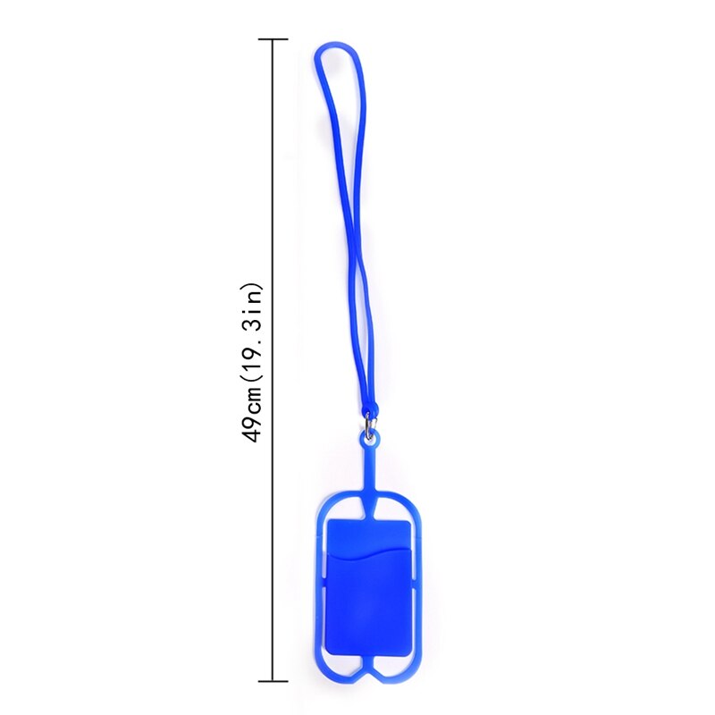 Silicone Del Telefono Mobile della Cordicella Della Cinghia del Collo Della Collana Del Braccialetto di Carta Set di Clip