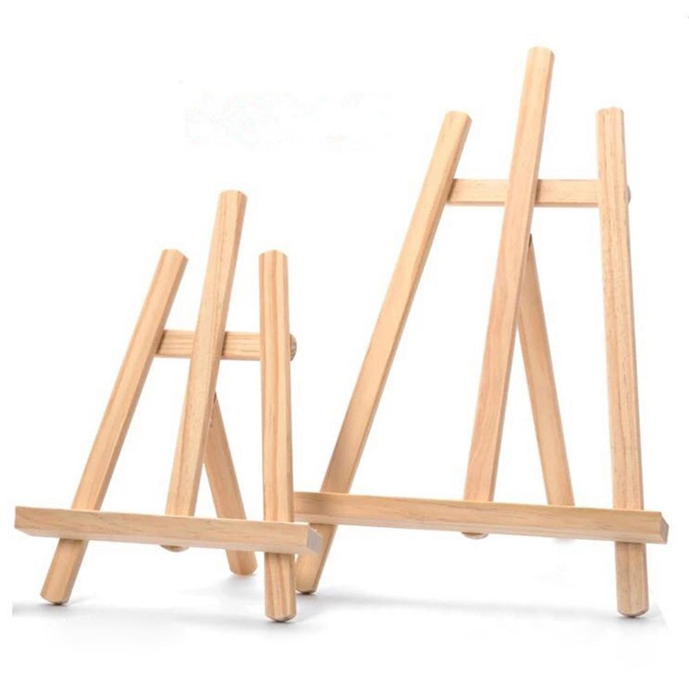 Vinsetto schildersezel tafel, kleine verstelbare schildersezel met 1 lade en 3 vakken, massief hout, natuurlijk