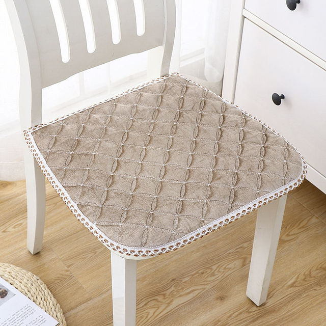 Thicken Non-slip Dining Chair Cushion Horseshoe-shaped Soft Seat Mat Restaurant Office Chair Mat Stool Pad Winter Plus Velvet: style C-2