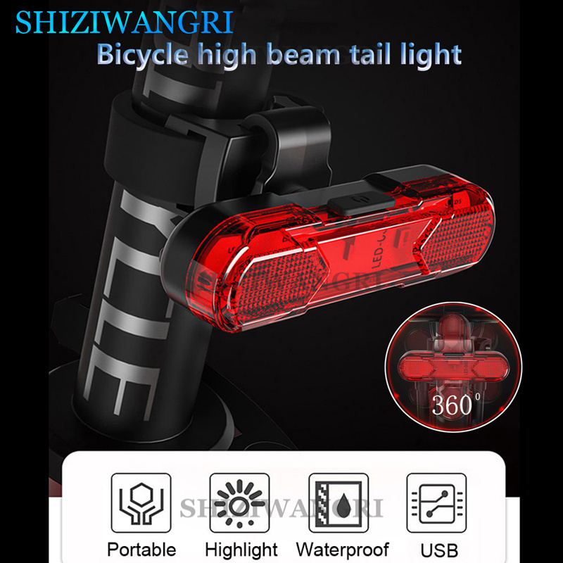Fietslicht USB Rood Accessoire Oplaadbare LED Fiets Fietsen Voor Achter Achterlicht Waarschuwingsflitslicht