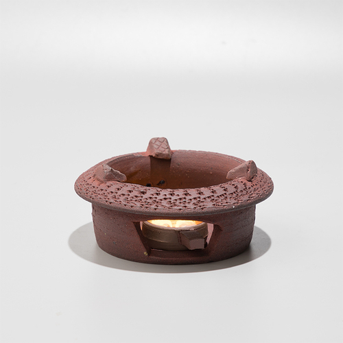 Estufa de té Vintage hecha a mano, accesorios creativos de arena de barro rojo, juego de té chino de Kung Fu, calentador de velas, decoración artesanal: D Style