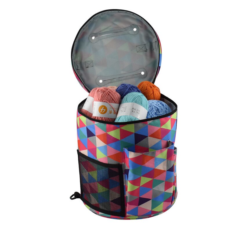 Yarn Storage Tote Knitting Bag Light Travel Yarn Storage Organize Bag for Crochet Hooks & Knitting Needles Kit Yarn Holder Bag