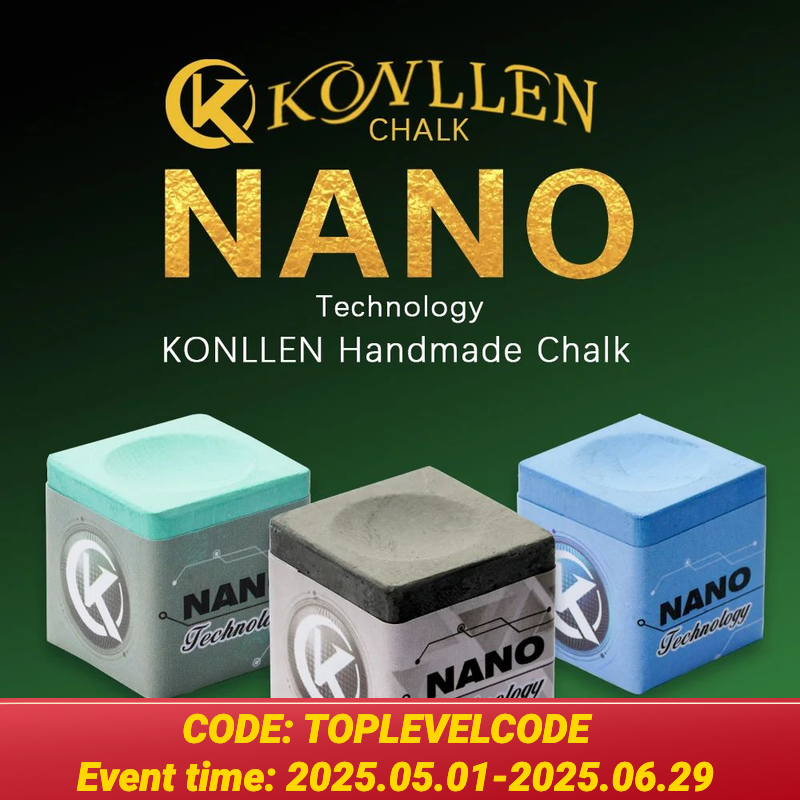 KONLLEN Billardkreide, Griff, Krafthaftung, Sturzigkeit, Pool-Queue-Kreide, Snooker-Kreide, schwarze Kreide, Nano-Technologie-Material, Kreide