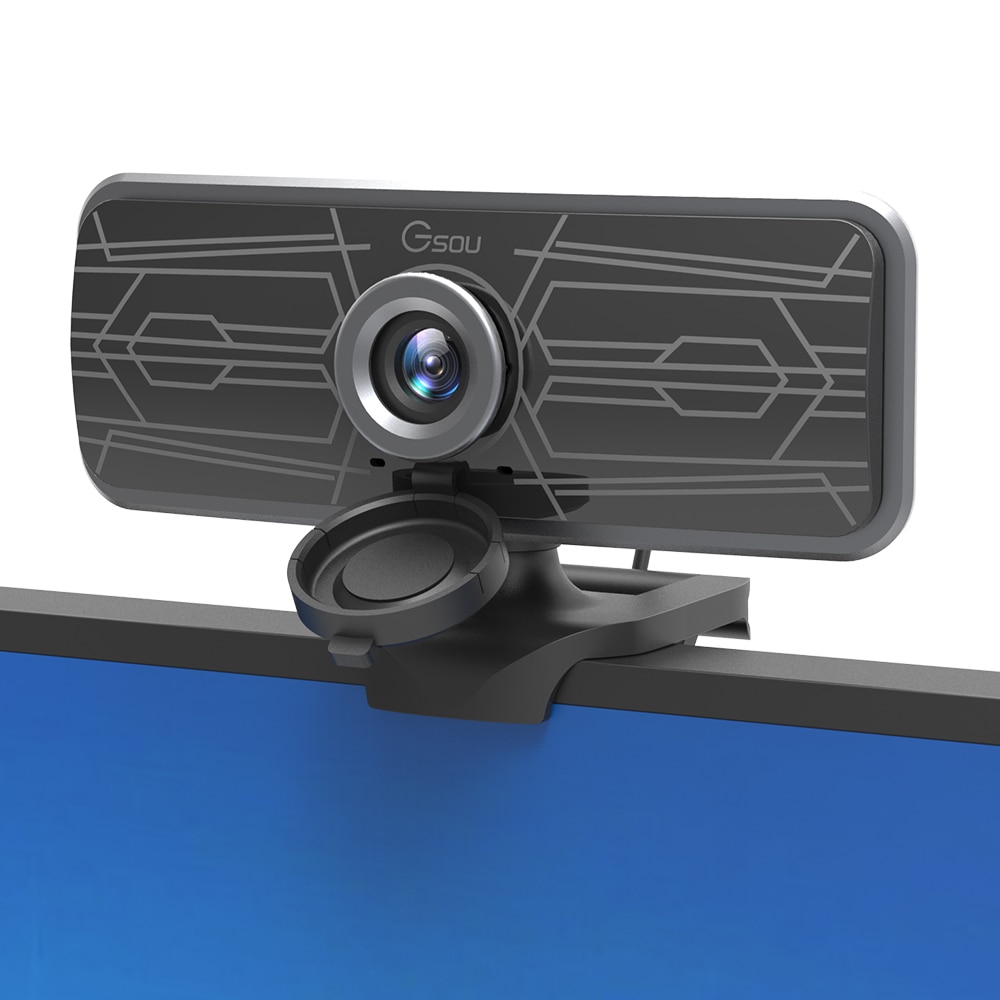 Gsou T16s 1080P HD webcam with webcam cover Built-in microphone for Online classes broadcast/conference video