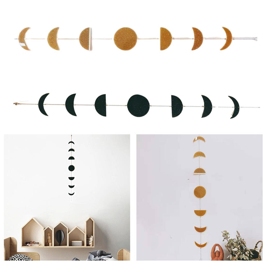 Prisme de changement périodique de lune, verre arc-en-ciel, fenêtre suspendue, bohème, Cycle de lune, décoration,