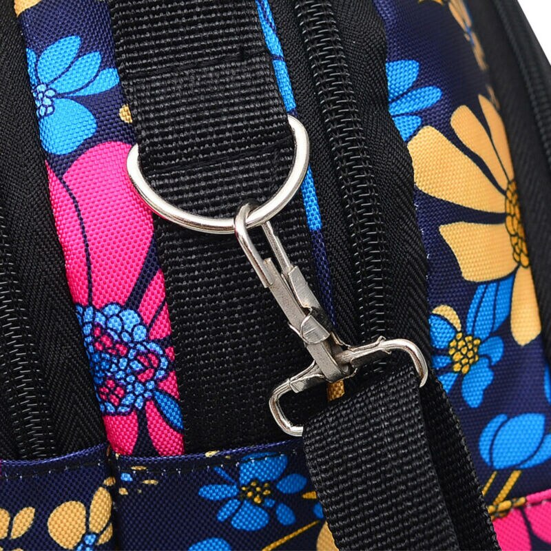 Women Nylon Zipper Shoulder Messenger Handbag Bag Floral Travel Bags