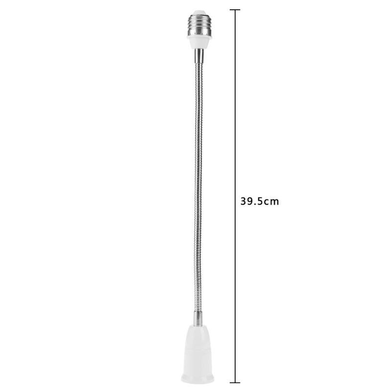Fleksibel udvid  e27-e27 lampe pære adapter stikforlænger konverter adapter væg lampe sokkel holder inde hjem: 39.5cm