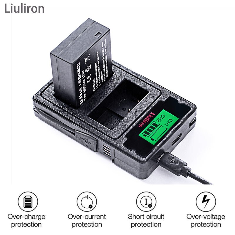 Bateria DMW-BLC12 BLC12E BLC12PP Dmw BLC12 Batterijen + Dual Charger Voor Panasonic Lumix FZ1000,FZ200,FZ300, g5, G6,G7,GH2,DMC-GX8