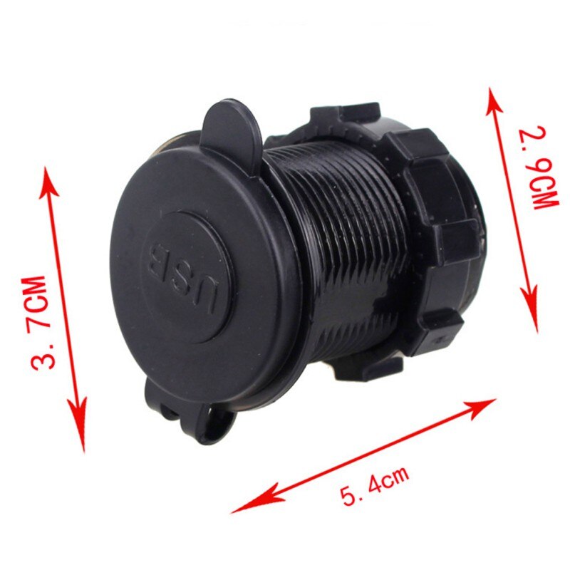 Motorfiets Usb Charger Modificatie Waterdicht Dual USB Enkele LED 12 V-24 V 3.1A Socket Mount Oplader Voor Auto truck RV Boot