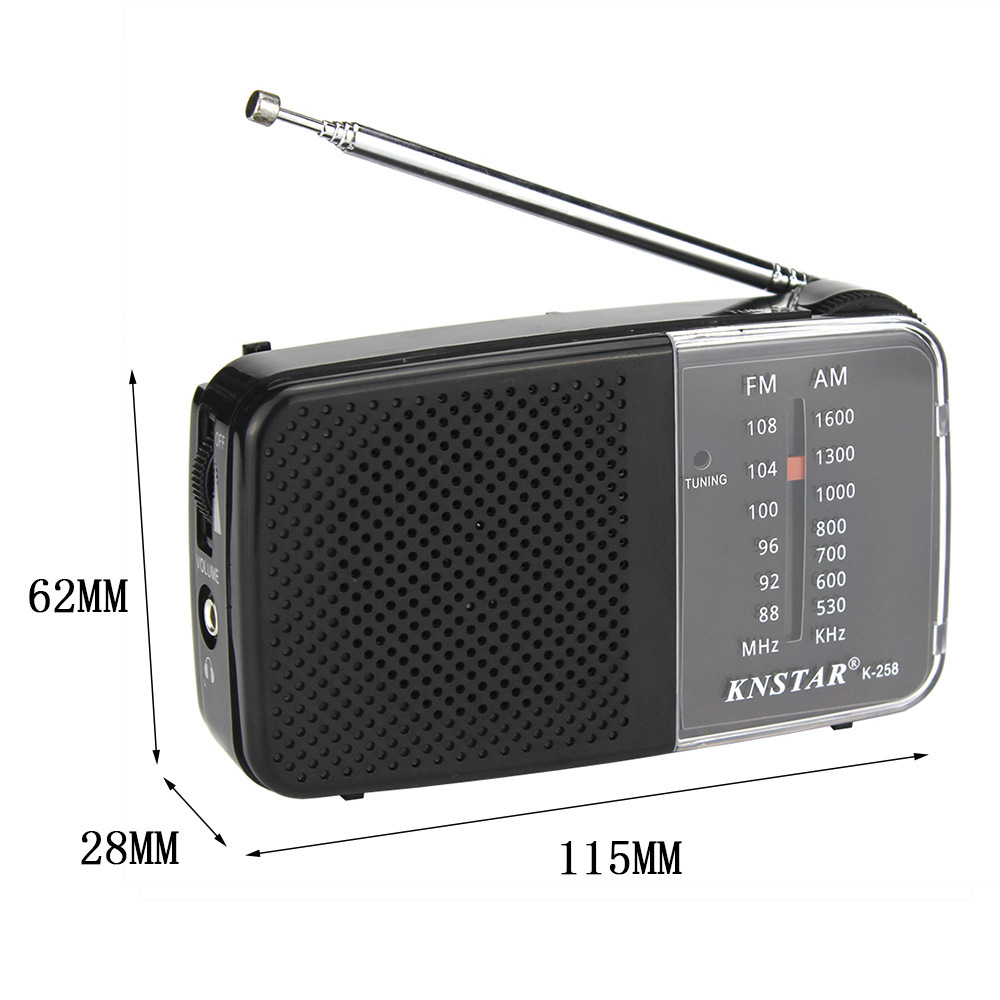 AM FM Radio Receiver Built-in Loud Speaker Portable Battery Radio AA Battery Operated Mini Mono Radios With Antenna For Elderly