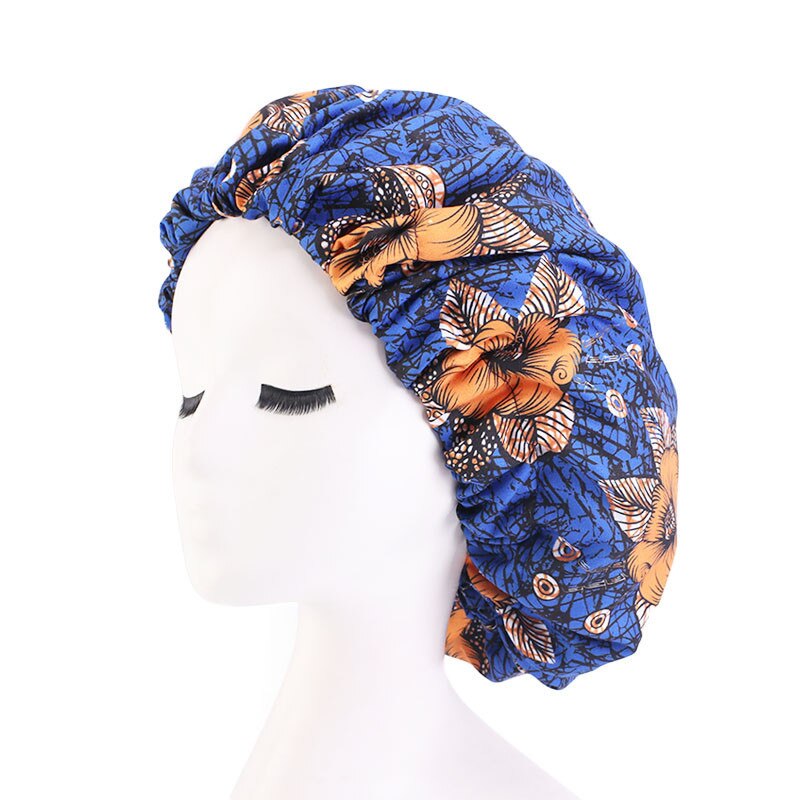 Gorro de dormir de satén de seda africana para niña y mujer, sombrero de banda ancha elástica, gorra de noche ajustable, sombreros de pelo Natural rizado, gorros para niña y mujer: 10