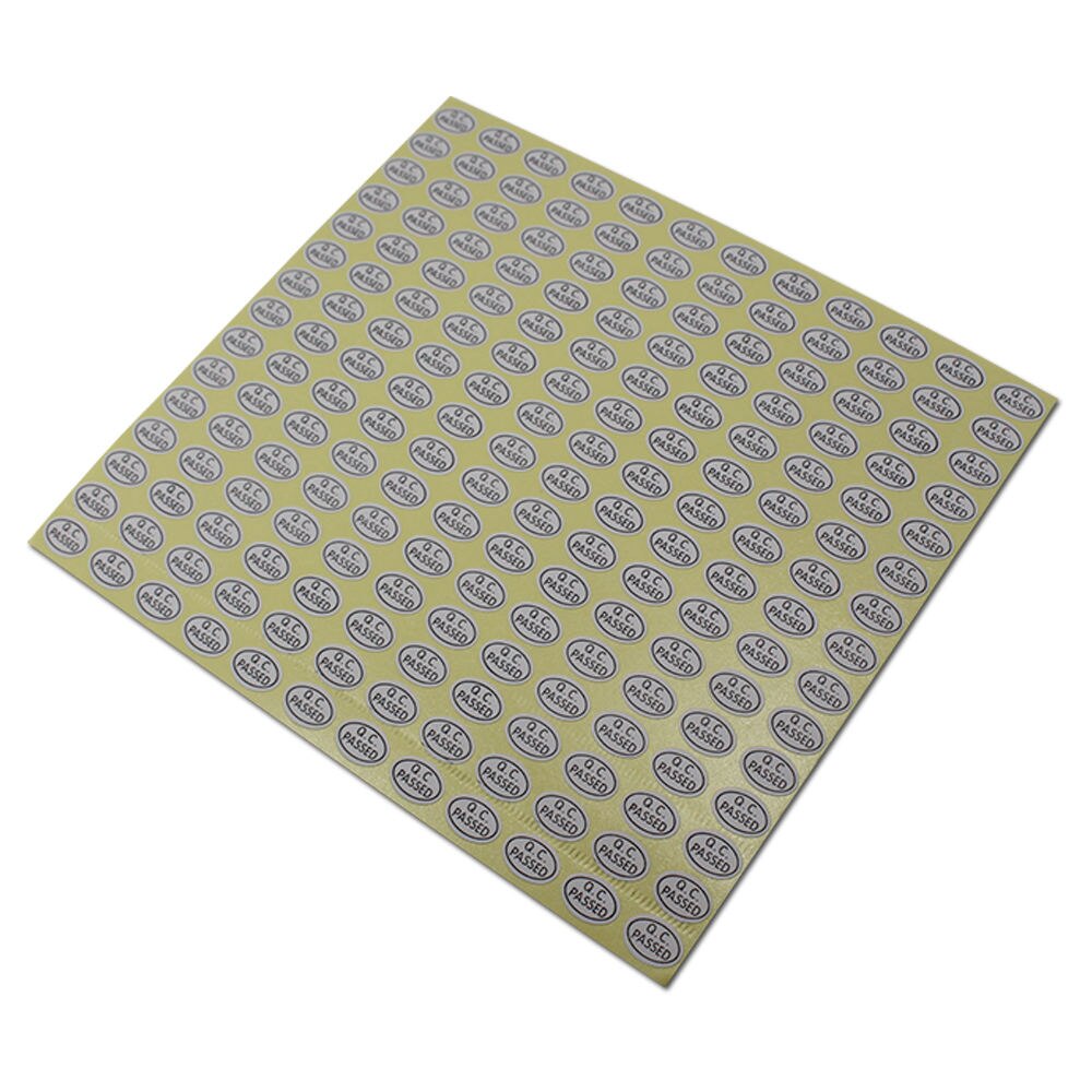 9900pcs/lot Ellipse QC Check Stickers Retail Green / Clear / White / Gold QC PASSED Qualified Adhesive Label Stickers