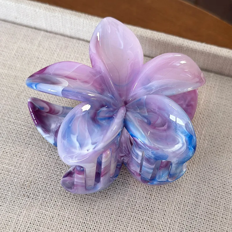 Flower Hair Claw Clip for Women Hair Clips Crab Clamp Barrettes Girls Hair Accessories Summer Shark Hairpin Headwear 1pc: Yellow