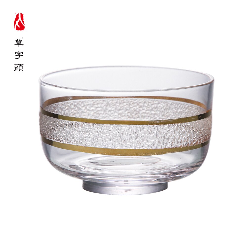 76ml clear crystal theekopje cup body goud 501072