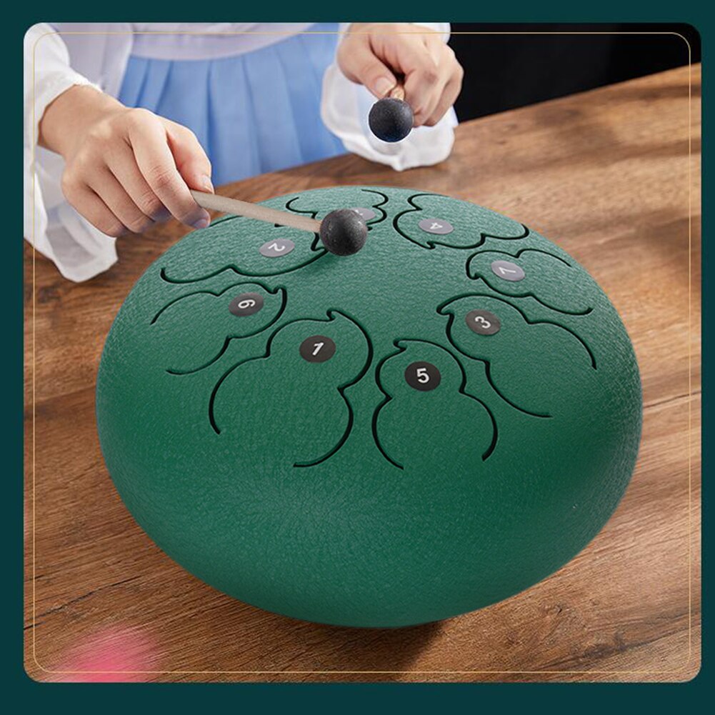 8 Inch Steel Tongue Drum 8 Tune Hand Pan Drum Tank Drum With Drumsticks Carrying Bag Percussion Instruments