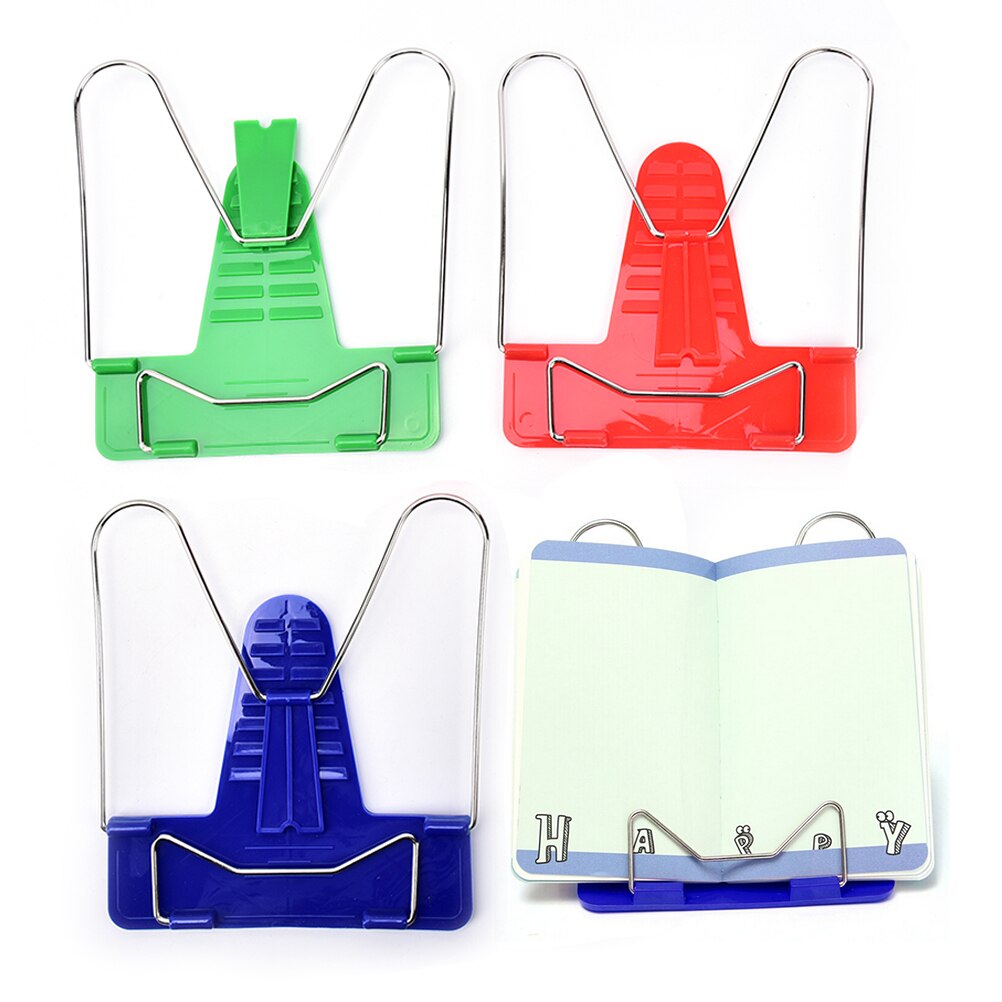1Pc Portable Foldable Adjustable Bookend Stand Reading Book Stand Document Holder Base Desk Office Supplies 3Colors