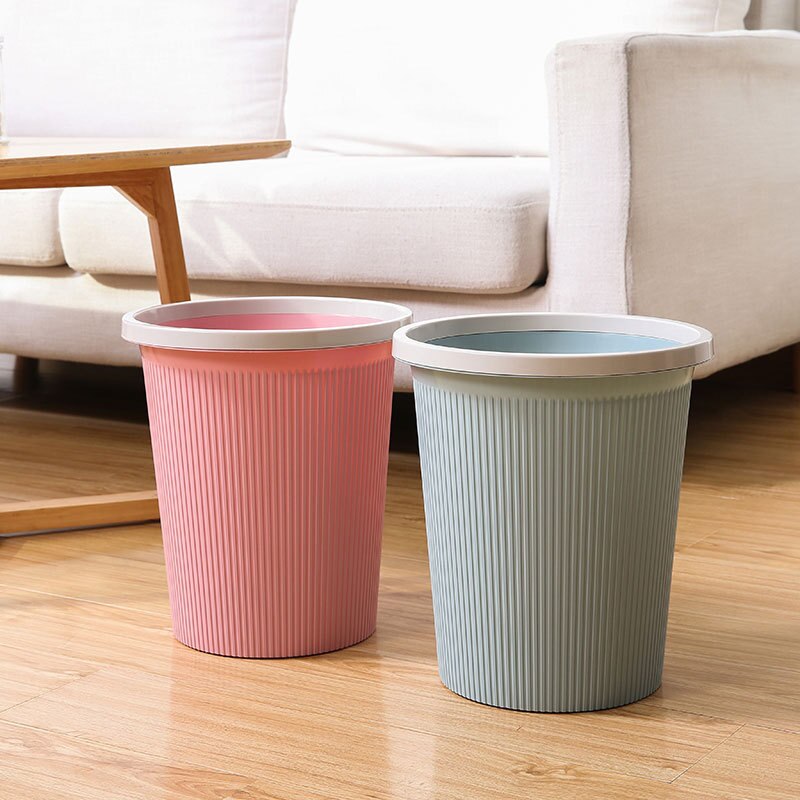 Kitchen Cabinets Storage Trash Bin Recycling Garbage Can Zero Waste Bathroom Bucket Office Container Sorting Rolling Bucket Pink
