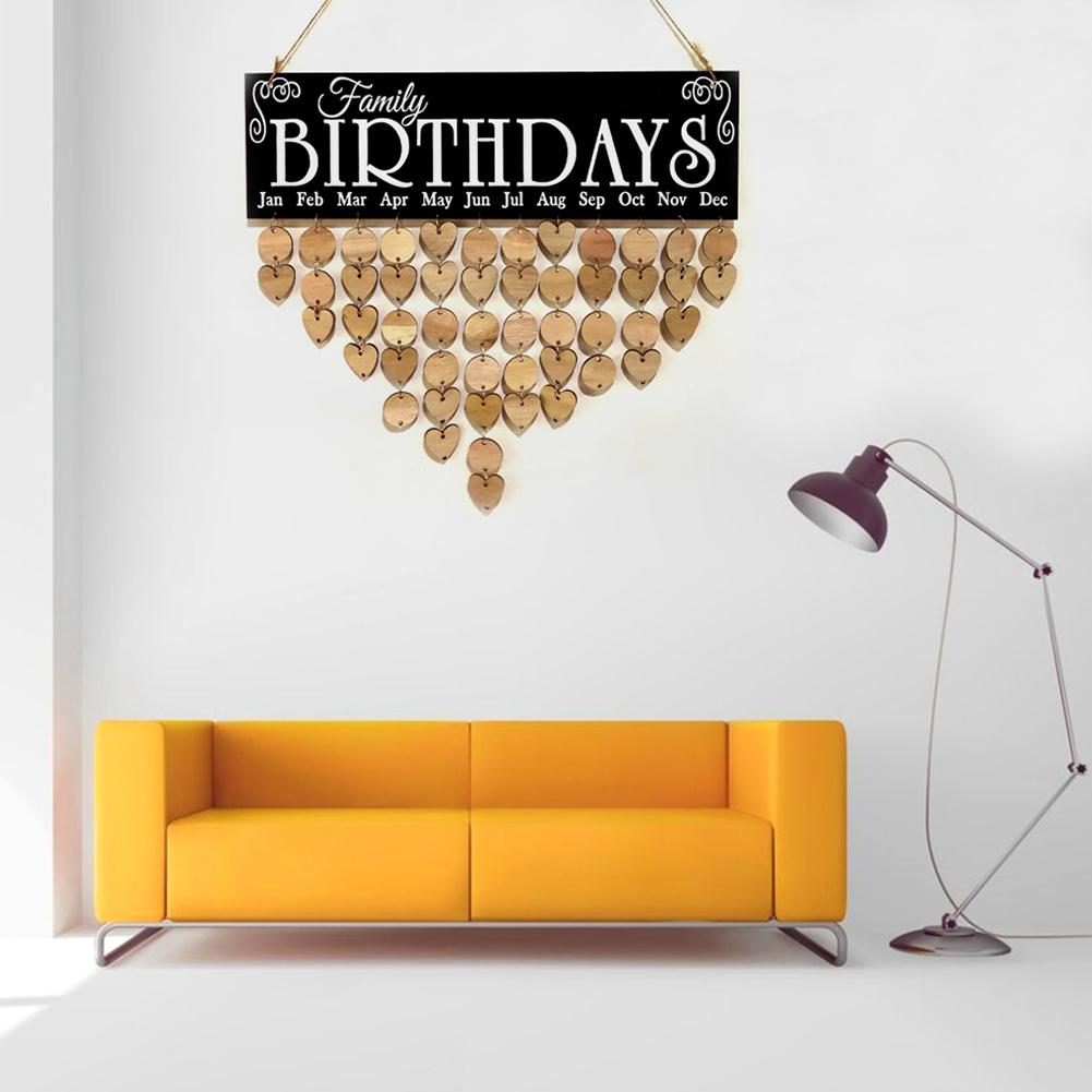 Creatieve Familie Decoratieve Lijst Houten Kalender Verjaardag Herinnering Boards Unieke Verjaardagsfeestje Decoratie Projecten