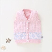 Infants Solid Comfortable Vest Waistcoat Baby Kids Comfortable Cotton Outerwear Kids Cute Casual Coat Sweater AA60784