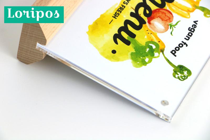 A4 Vertical Wooden Menu Card Frame Stand 210*297mm Sign Holder Acrylic Price Tag Display Rack Advertising Poster Frame Photo