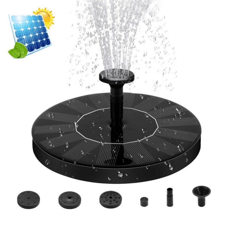 Mini Solar Fountain Solar Water Fountain Garden Pool Pond Outdoor Solar Panel Fountain Floating Fountain Garden Decoration