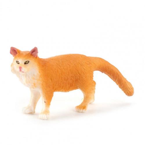 Simulation animal cat model domestic cat flower cat solid bristle cat Persian cat mini hand-made ornaments: F