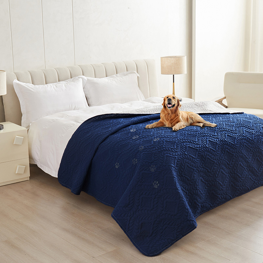Colcha à prova de sujeira, capa impermeável para cama de cachorro, cobertor para móveis, protetor de cama, capa de sofá para cães e gatos, apoio antiderrapante: 150*65cm / Borgonha
