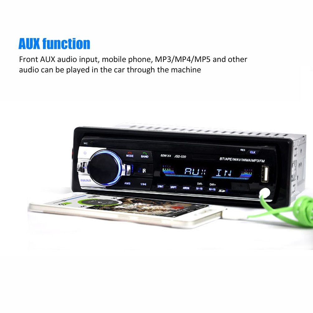12V Universele Auto MP3 Auto Stereo Fm Aux Ingang Ontvanger Sd Usb MP3 Radio Speler In-Dash Unit
