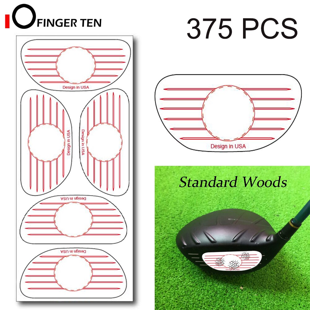 Durable Training Tool Golf Club Impact Tape Labels for Oversized Woods Ball Hitting Recorder Putter Stickers Red: 3Pack Wood